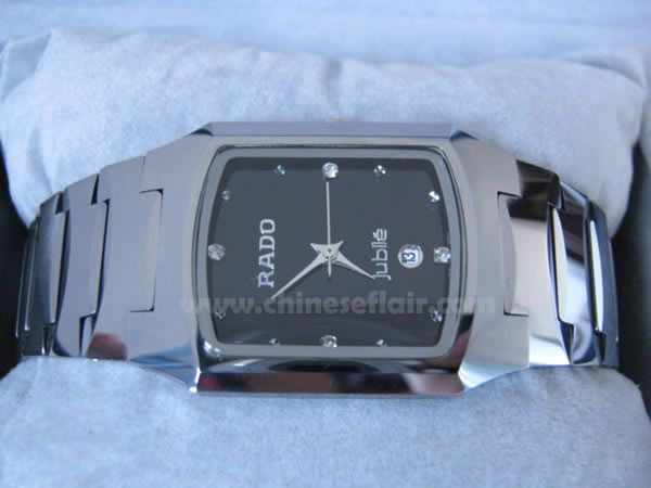 Rado Jubile Tungsten Steel Black Face Replica Watch